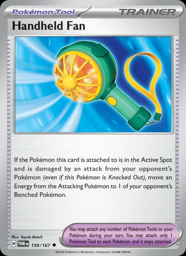 Handheld Fan card in English