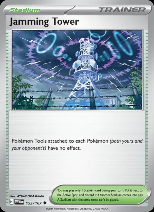 Jamming Tower card in English