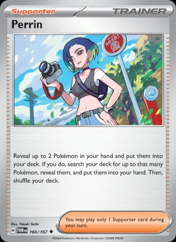 Perrin card in English