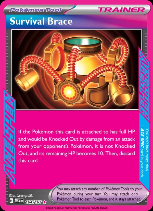 Survival Brace card in English