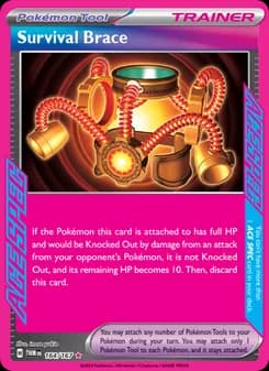Survival Brace card in English