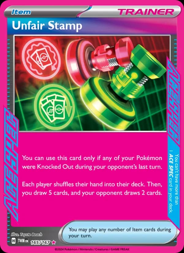 Unfair Stamp card in English