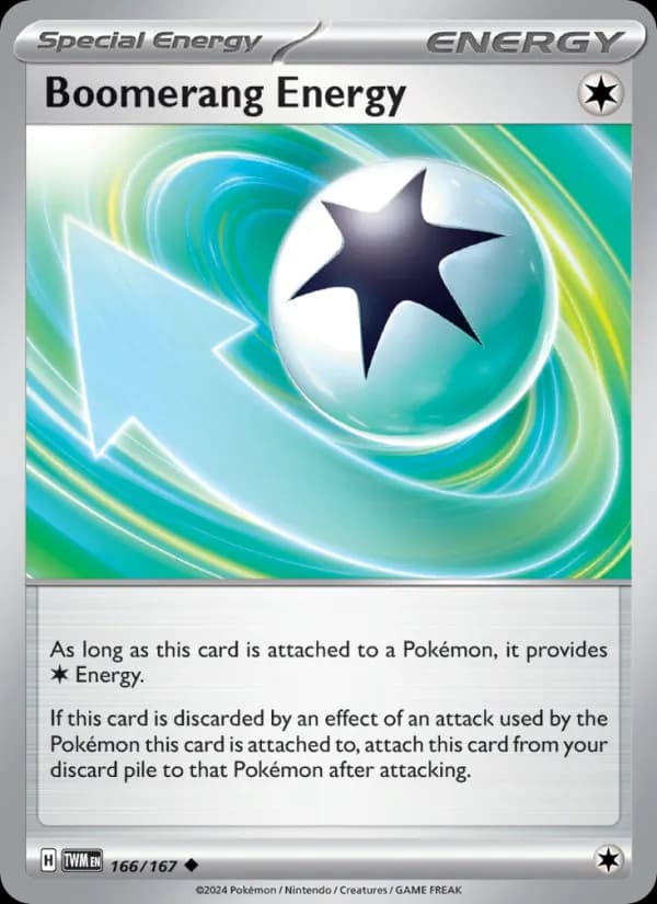 Boomerang Energy card in English