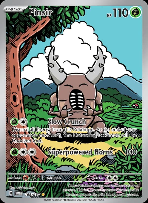 Pinsir card in English