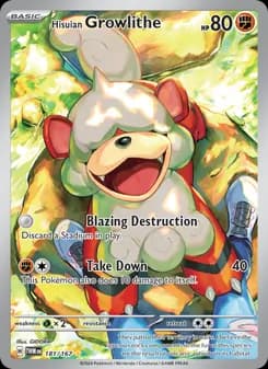 Hisuian Growlithe card in English