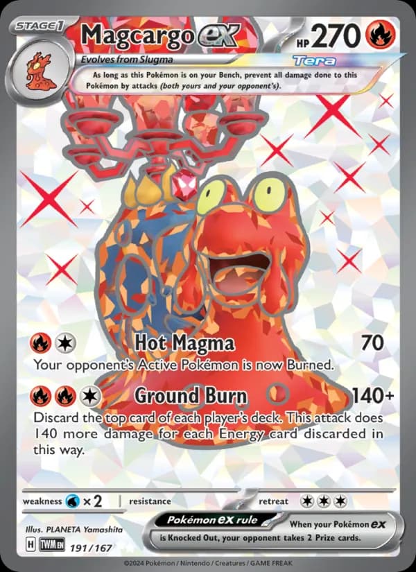 Magcargo ex card in English
