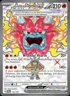 Hearthflame Mask Ogerpon ex card in English