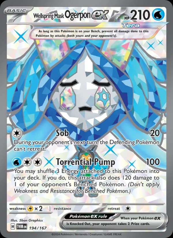 Wellspring Mask Ogerpon ex card in English