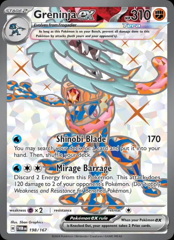 Greninja ex card in English