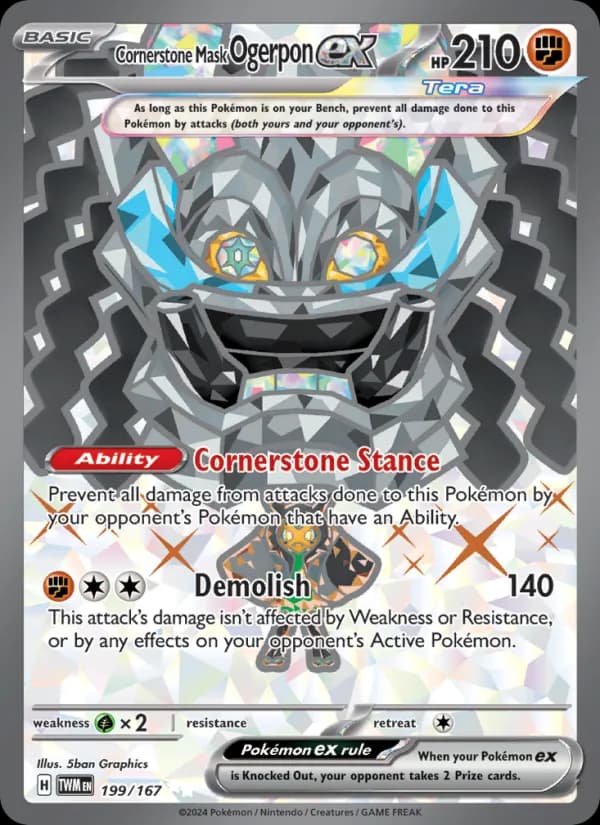Cornerstone Mask Ogerpon ex card in English