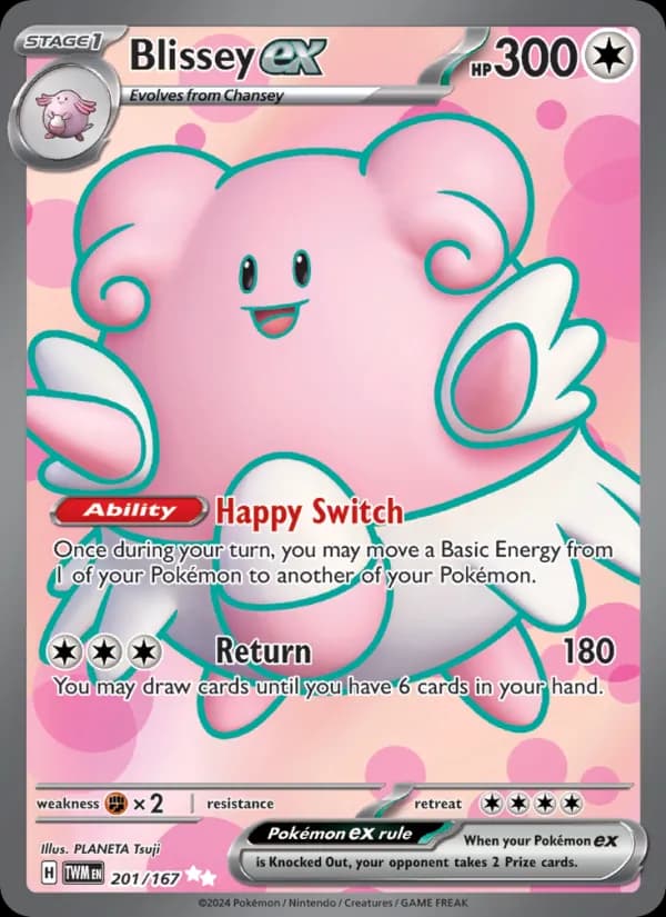 Blissey ex card in English