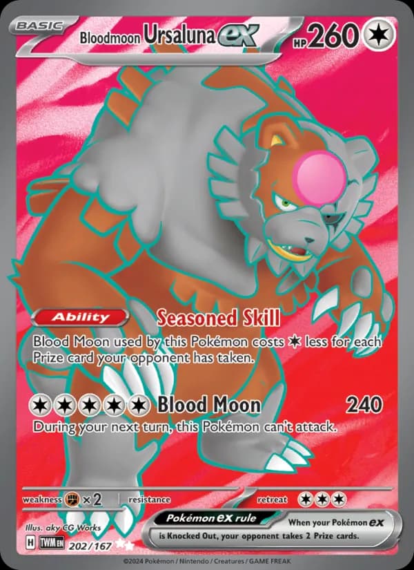 Bloodmoon Ursaluna ex card in English
