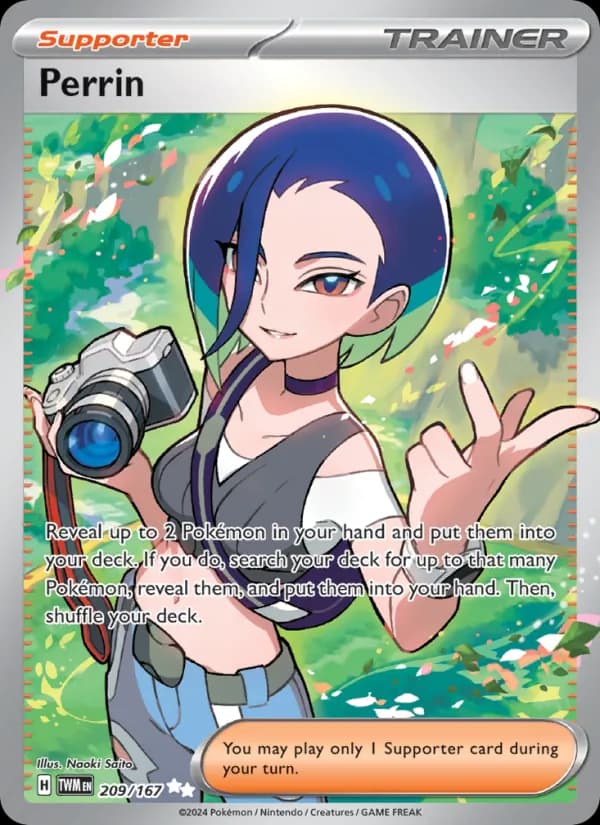 Perrin card in English