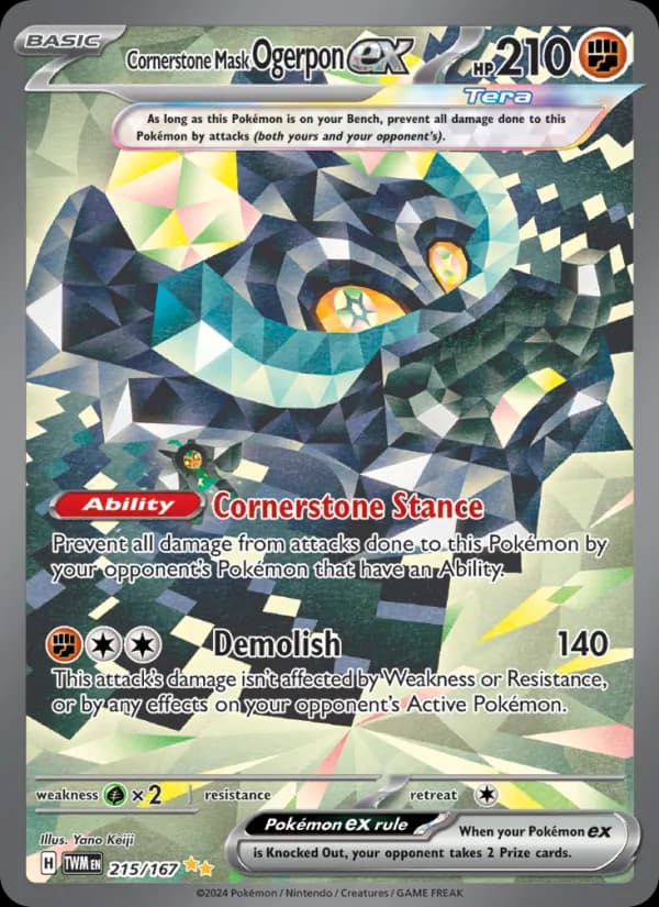 Cornerstone Mask Ogerpon ex card in English