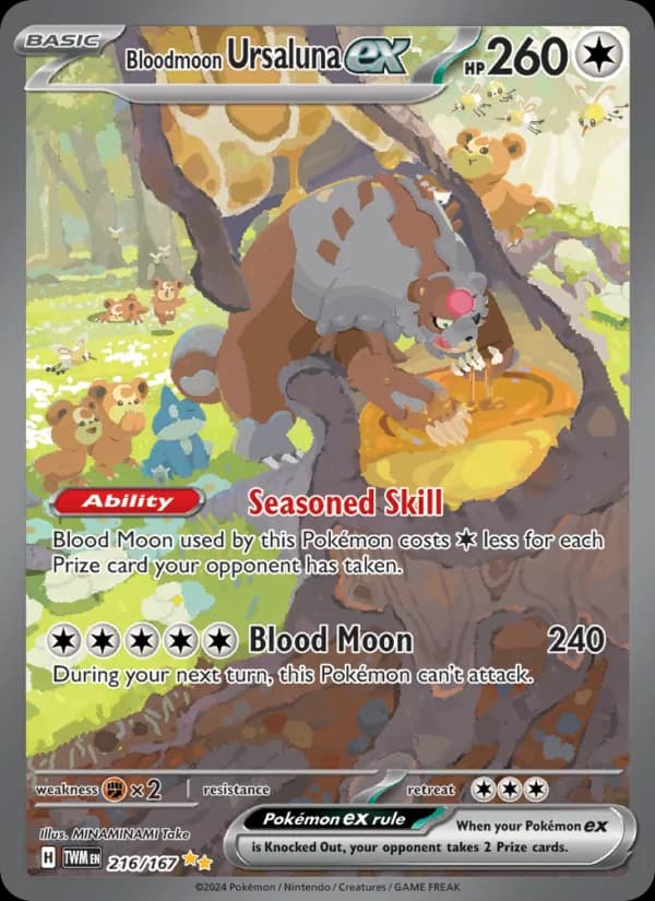 Bloodmoon Ursaluna ex card in English