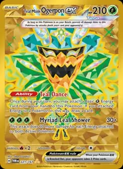 Teal Mask Ogerpon ex card in English