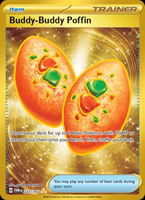 Buddy-Buddy Poffin card in English