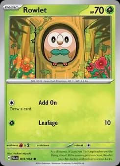 Rowlet card in English