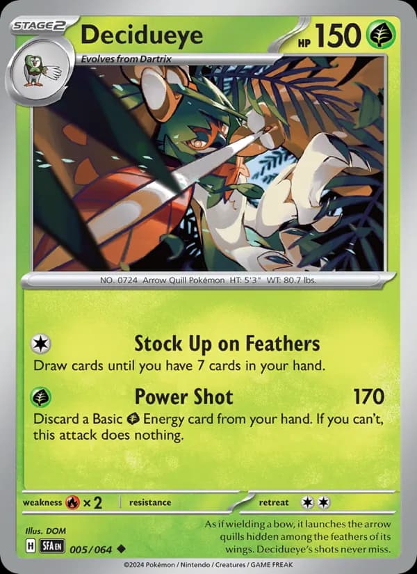 Decidueye card in English