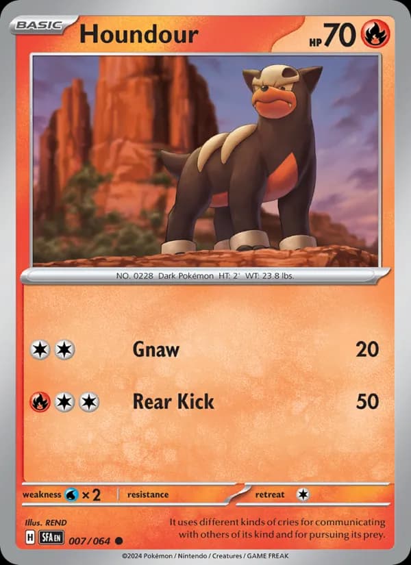 Houndour card in English