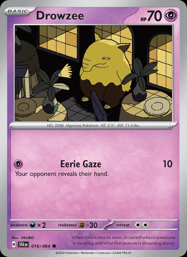 Drowzee card in English