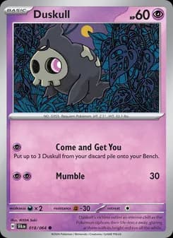 Duskull card in English
