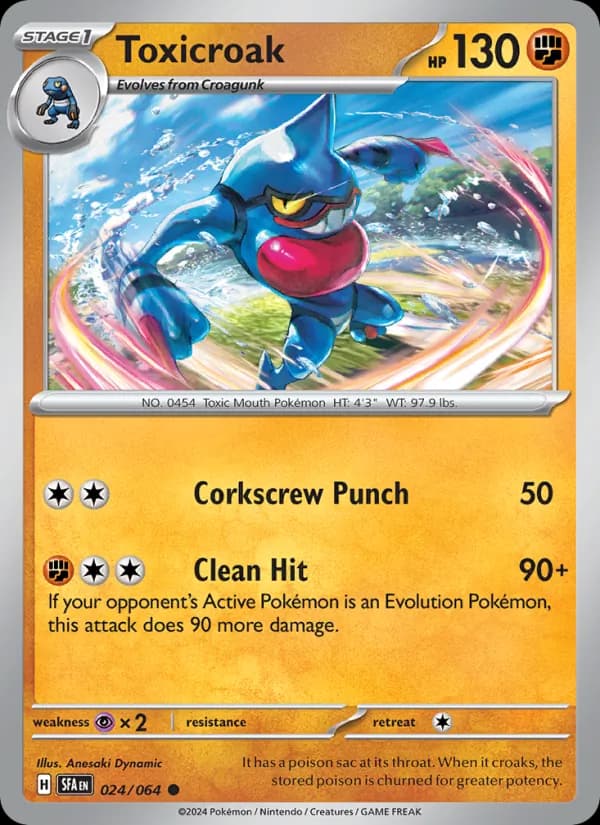 Toxicroak card in English