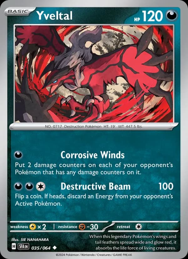 Yveltal card in English