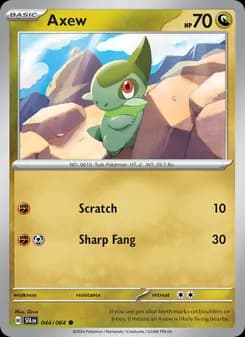Axew card in English