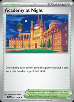Academy at Night card in English