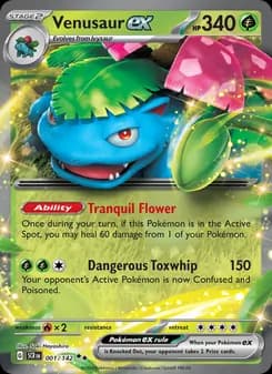 Venusaur ex card in English
