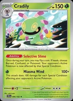 Cradily card in English