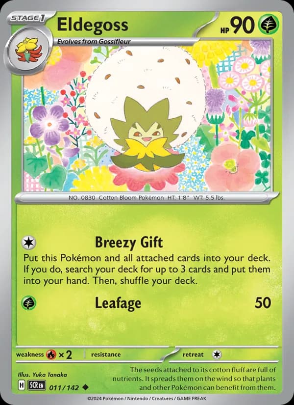 Eldegoss card in English