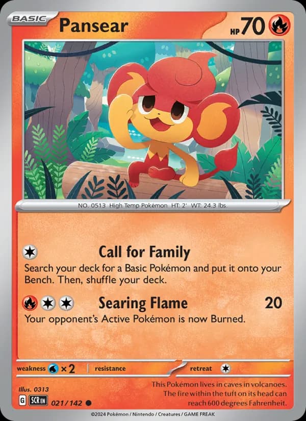 Pansear card in English
