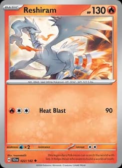 Reshiram card in English