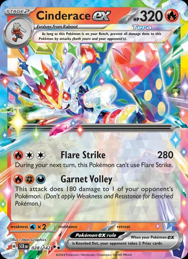 Cinderace ex card in English