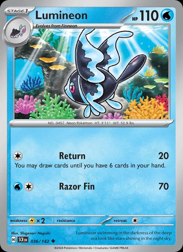 Lumineon card in English