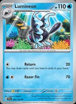 Lumineon card in English