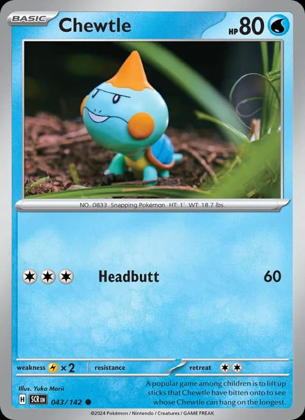 Chewtle card in English