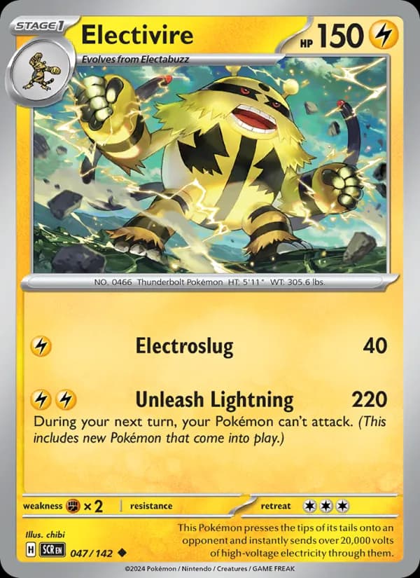 Electivire card in English
