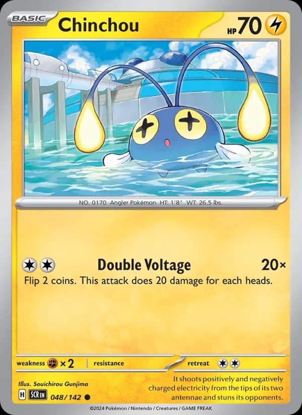 Chinchou card in English