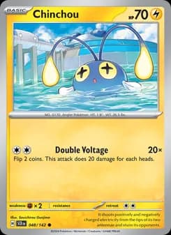 Chinchou card in English