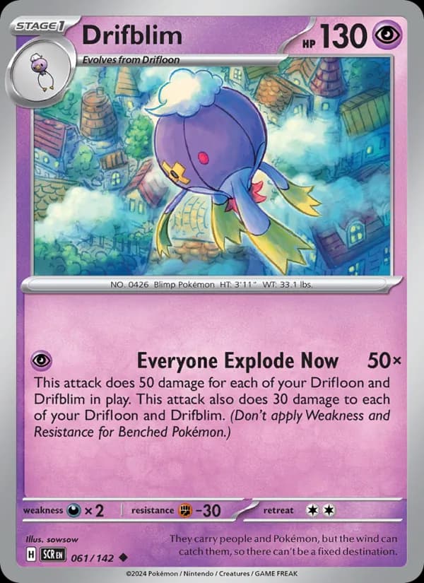 Drifblim card in English