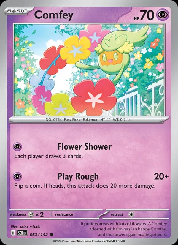 Comfey card in English