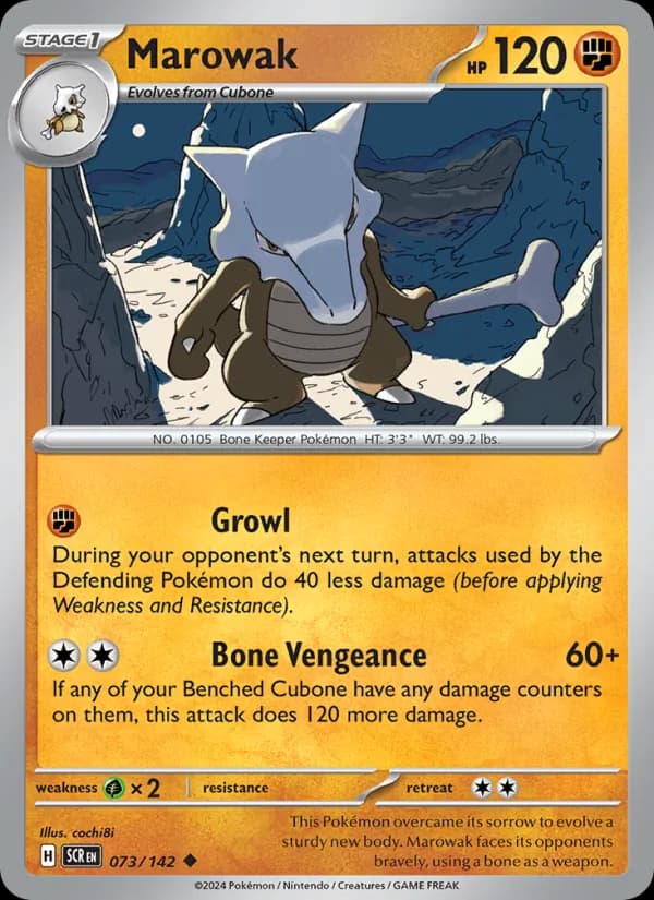 Marowak card in English