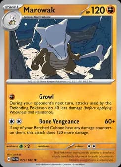 Marowak card in English
