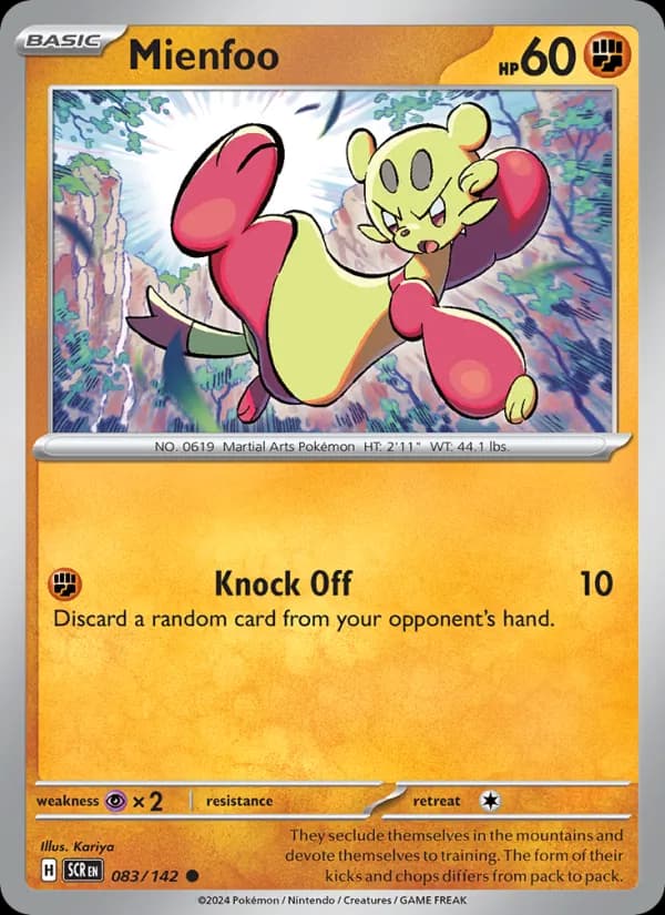 Mienfoo card in English