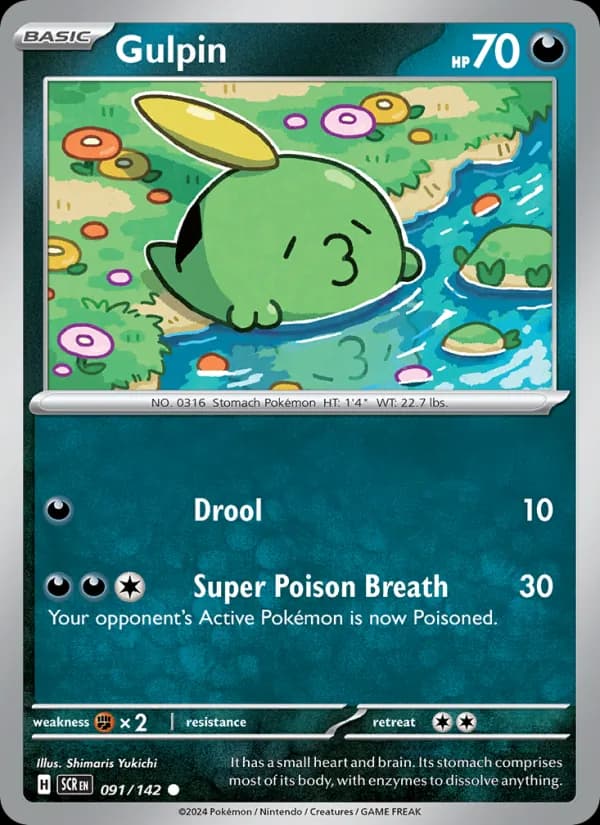 Gulpin card in English