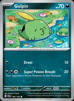 Gulpin card in English