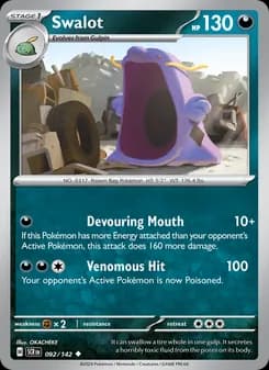 Swalot card in English